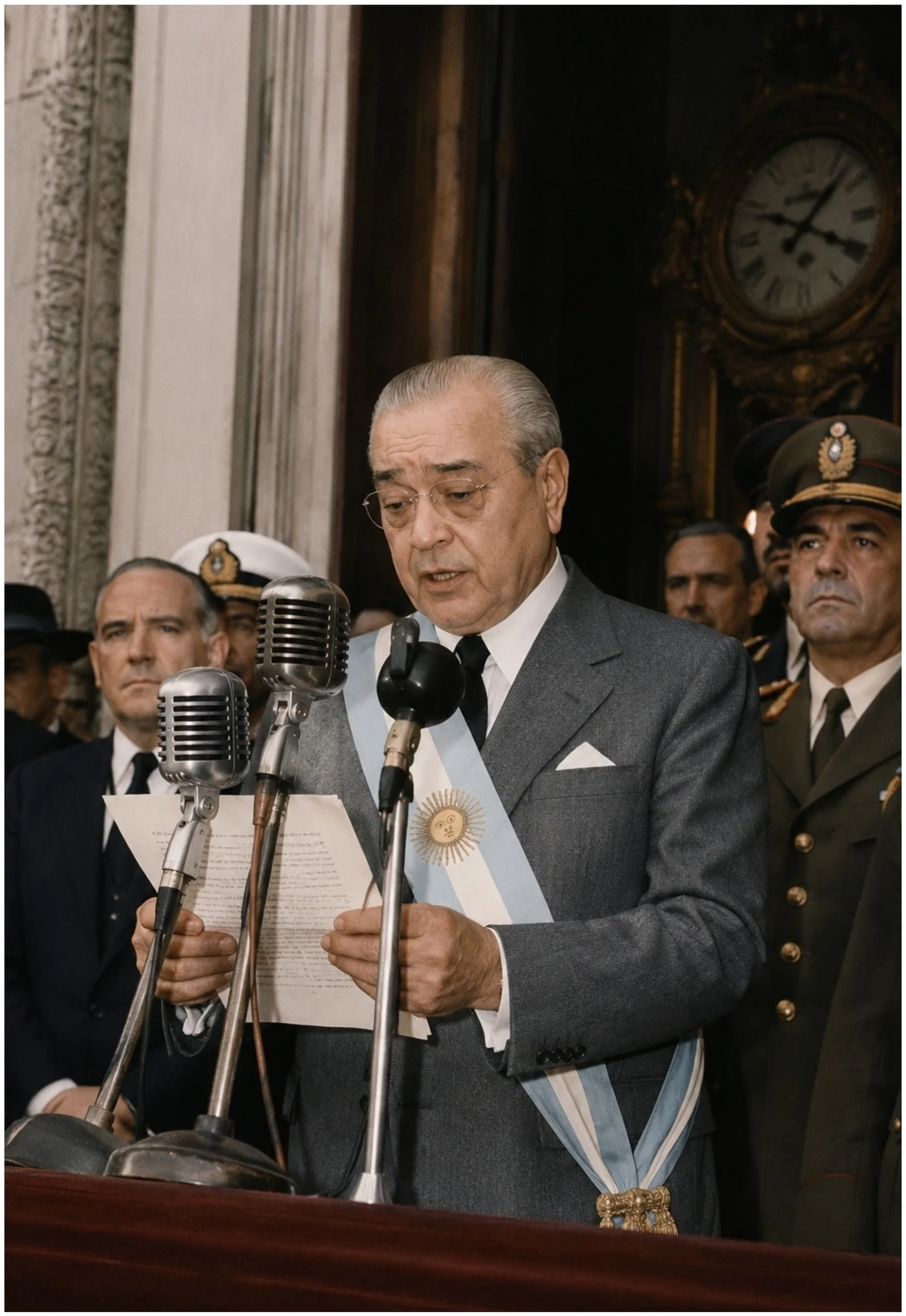 Ilustración original de apertura para Capítulo 12 — Balbín presidente