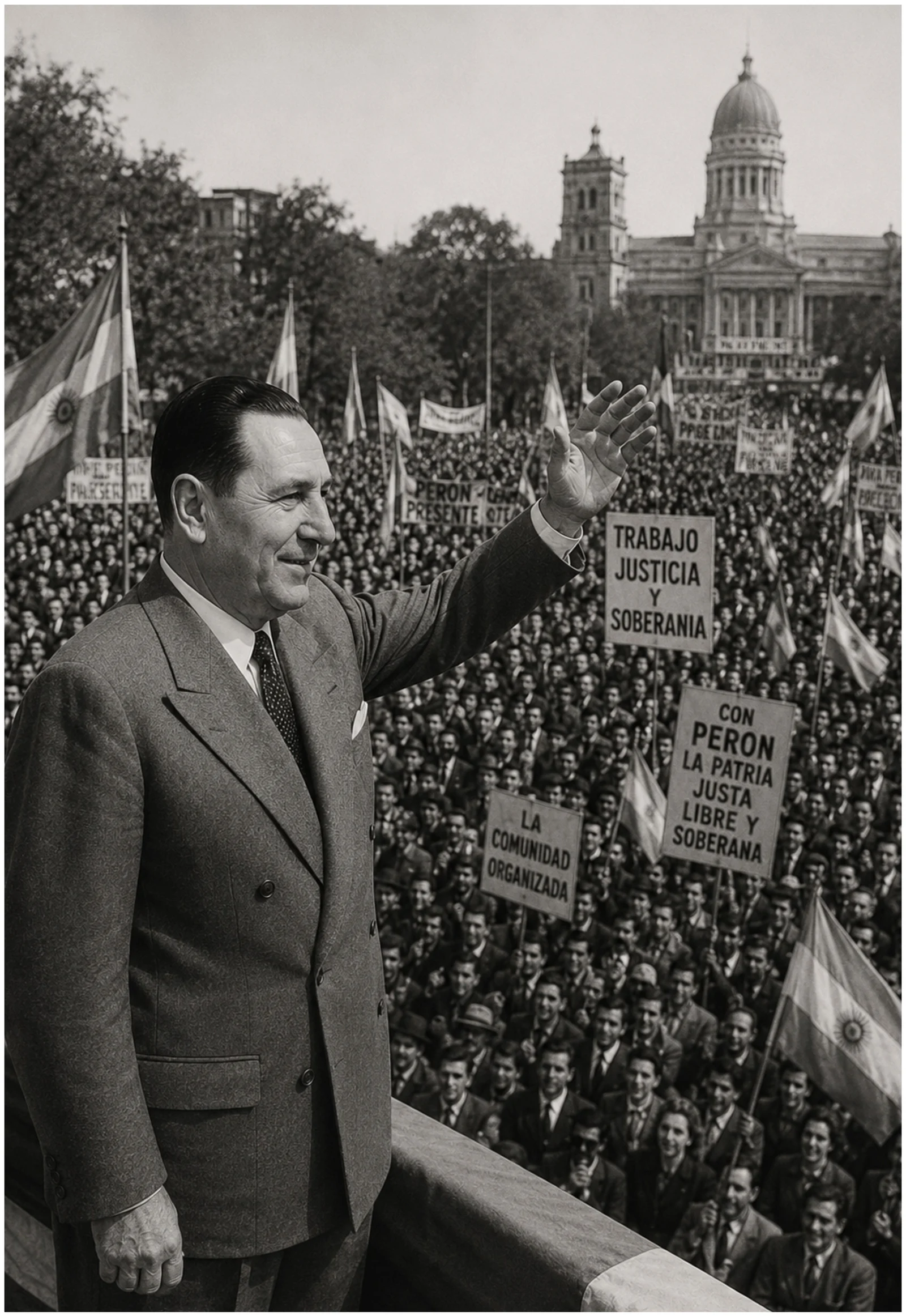 Ilustración original de apertura para Capítulo 5 — La última victoria de Perón